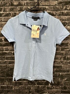 Island Company Pale Blue Pique Polo pack of 2 NWT!